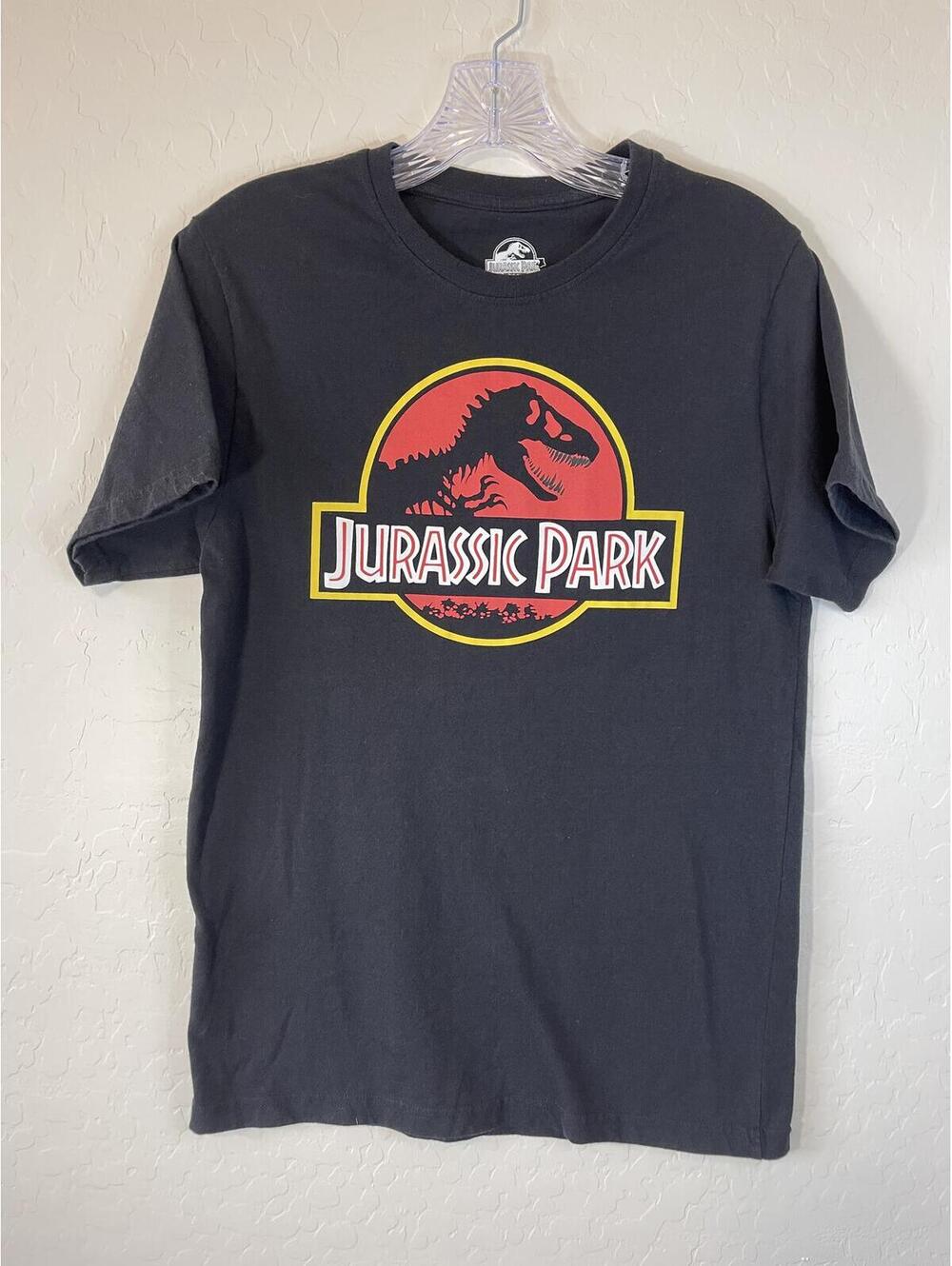 Jurassic Park Black Graphic T-Shirt Size Small